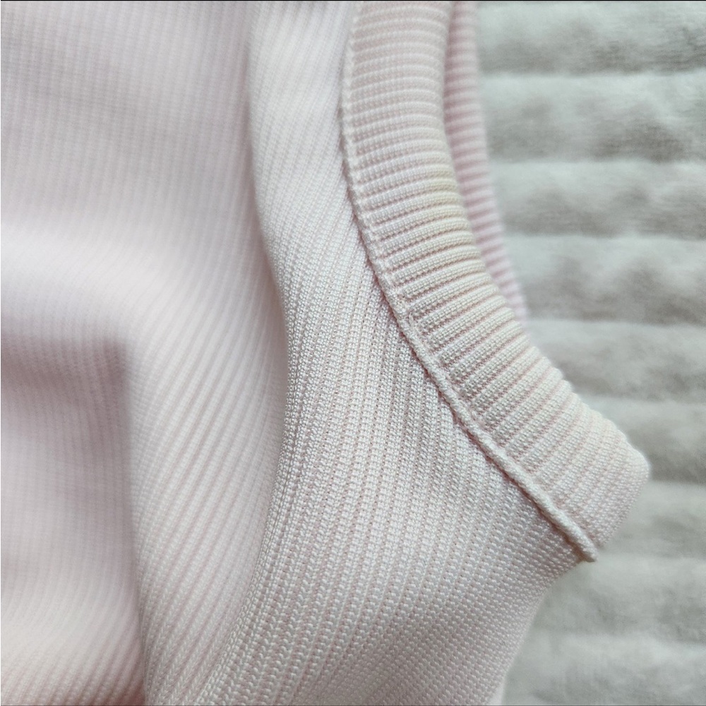 Christopher Esber Chain-linked Rib Knit Crop Top In Blush - Picture 8 of 9